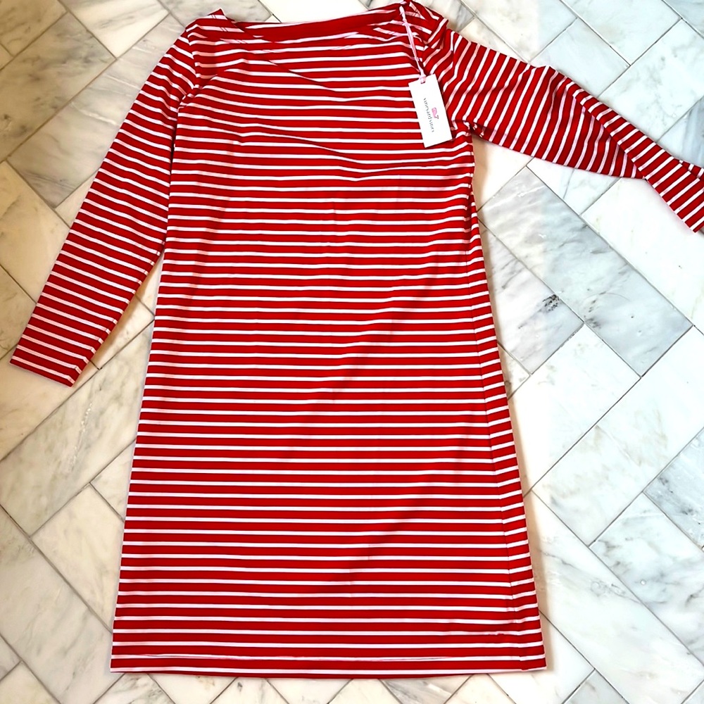 Vineyard Vines Sankaty dress-NWT-red/white striped, July 4th! ladies size Small